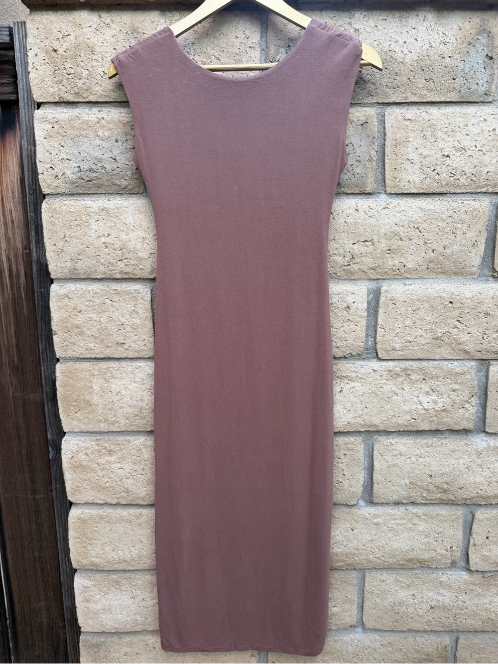 Open back See You Monday Mauve Sleeveless Bodycon maxi Dress